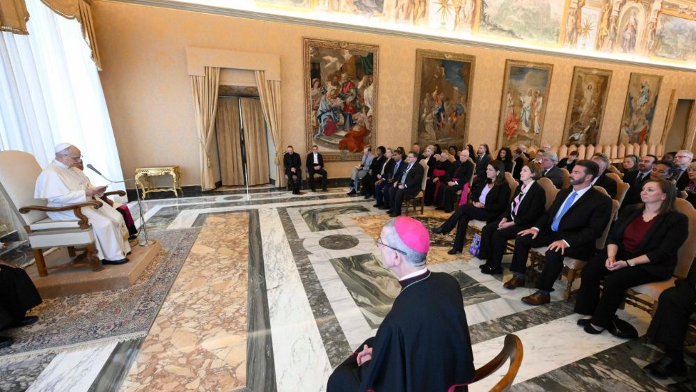 Падчас папскай аўдыенцыі для "Catholic Charities USA"