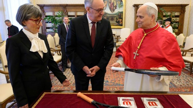 File photo of the Swearing in ceremony of the Swiss Guards last year with Pope Leo