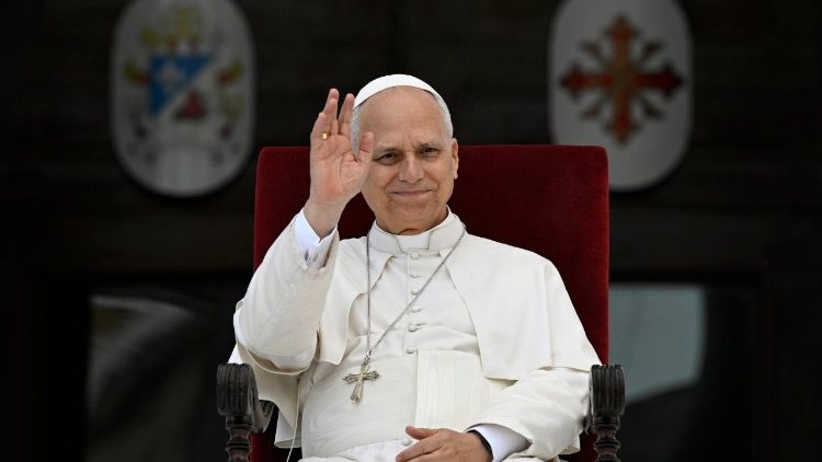 Pope Leo XIV greets the people of Naples