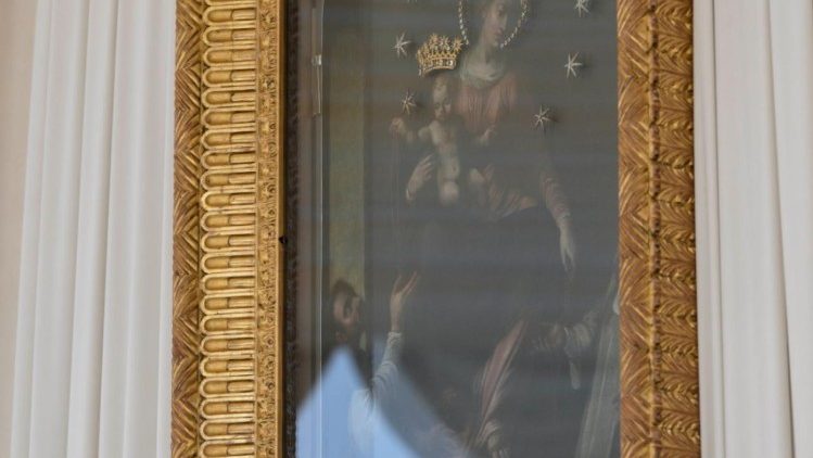 Das Gnadenbild Unserer Lieben Frau vom Rosenkranz &uuml;ber dem Altar