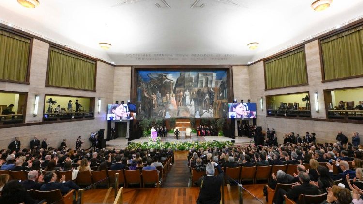 L'Aula Magna dell'Universit&agrave; Sapienza