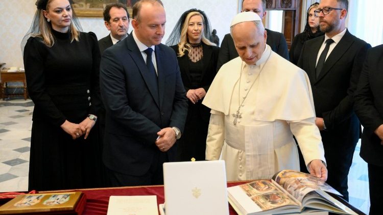 Popiežius ir Šiaurės Makedonijos delegacija