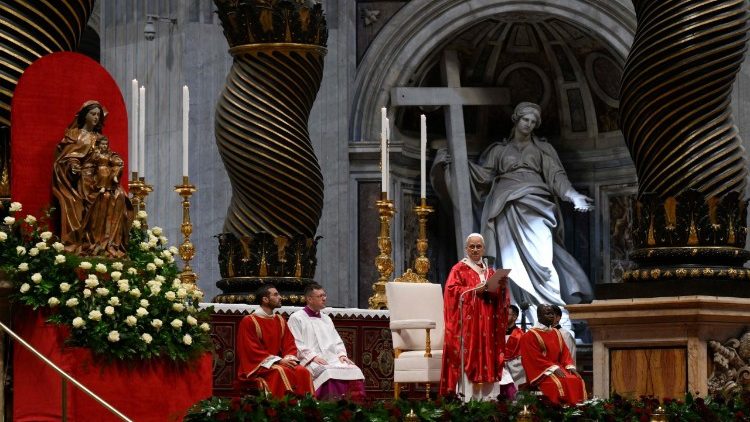 El Papa durante la homil&iacute;a