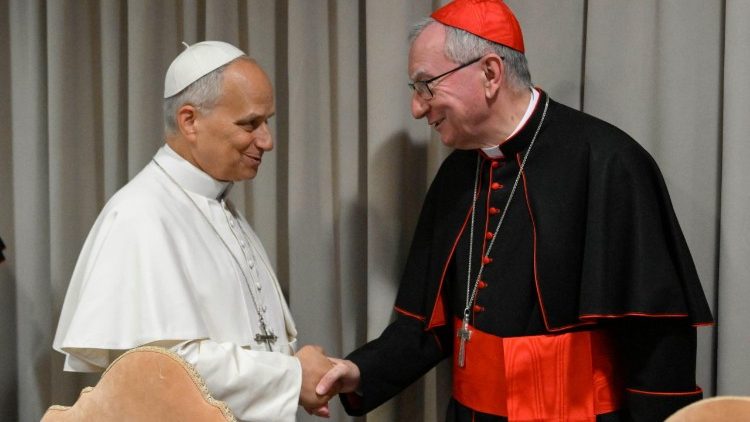 Le Pape Léon et le cardinal Pietro Parolin le 25 mai 2026