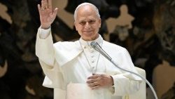 Papst Leo XIV. bei der Begegnung