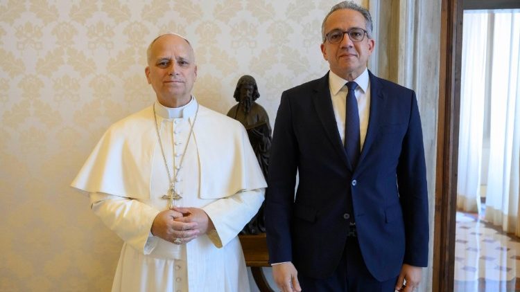 Popiežius ir UNESCO vadovas Kh. El-Enany