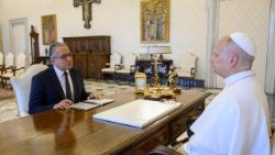 Der Generaldirektor der UNESCO Khaled Ahmed El-Enany Ali Ezz war diesen Freitag bei Papst Leo XIV. 