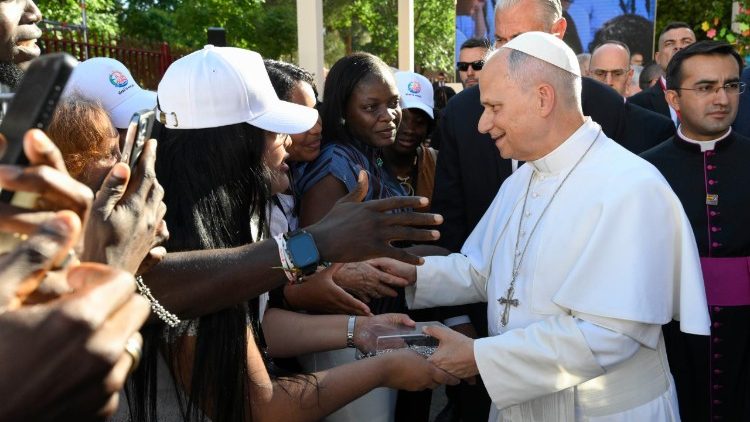 “Alms are not the same as philanthropy,” Pope Leo said, quoting his predecessor