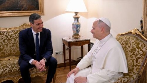 Leone XIV incontra il presidente del governo spagnolo S&aacute;nchez