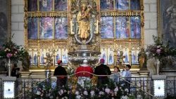 2026.06.08 Viaggio Apostolico in Spagna - Preghiera e omaggio alla Vergine dellâ  Almudena