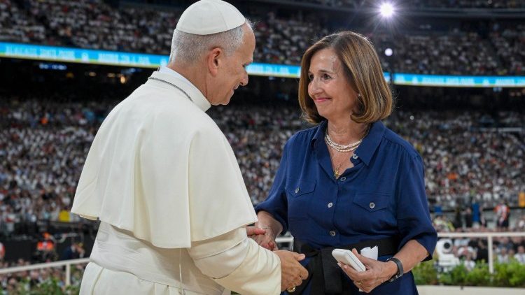 Il Papa con Susana Aregui