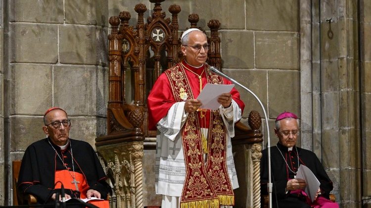 2026.06.09 Viaggio Apostolico in Spagna - Preghiera dellâ  Ora Media nella Cattedrale della Santa Croce e Santâ  Eulalia