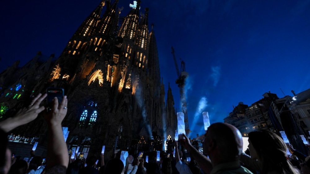 Feuerwerk an der Sagrada Família