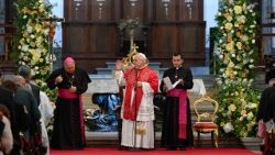 Encuentro del Papa León XIV con el clero en la Catedral de Santa Ana de Las Palmas de Gran Canaria, 11 de junio de 2026