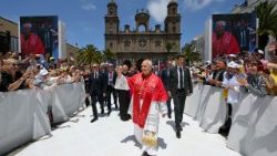 2026.06.11 Viaggio Apostolico in Spagna - Incontro con i Vescovi, i Sacerdoti, i Diaconi, i Religiosi, le Religiose, i Seminaristi e gli Operatori pastorali nella Cattedrale di Santâ  Anna
