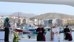 Momento de testimonio en el puerto de Arguineguín, en la isla de Gran Canaria.