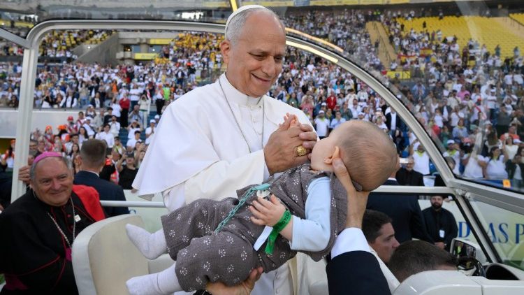 Uno de los tantos momentos inolvidables del viaje apostólico del Papa León XIV a España