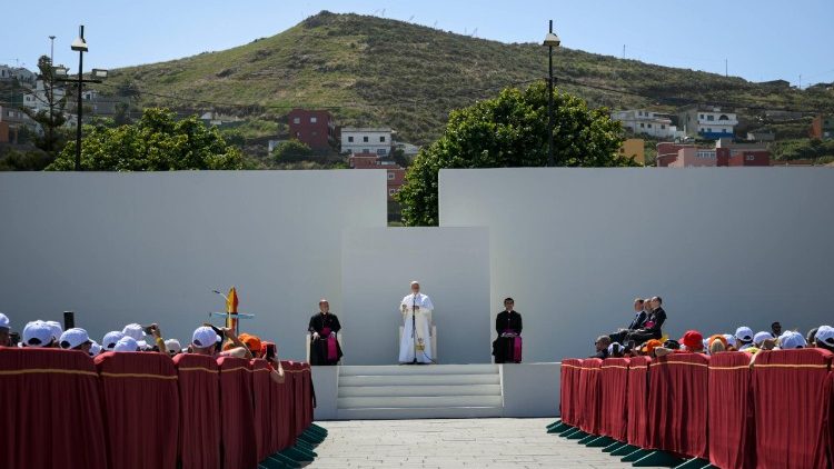 Pope Leo XIV during the meeting