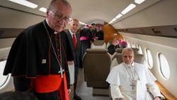 Papież w drodze z Hiszpanii do Rzymu 