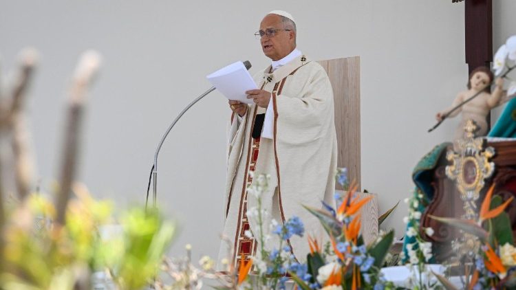 El Papa pronuncia su homil&iacute;a de la Santa Misa en el Puerto de Santa Cruz de Tenerife.
