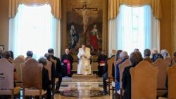 Il Papa con la delegazione della Hebrew University, di Gerusalemme