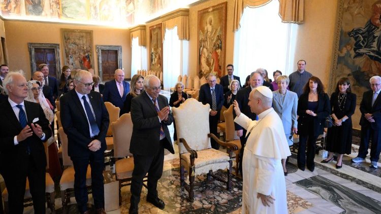 Pope Leo XIV welcomes members of the Board of Governors of the Hebrew University of Jerusalem to the Vatican