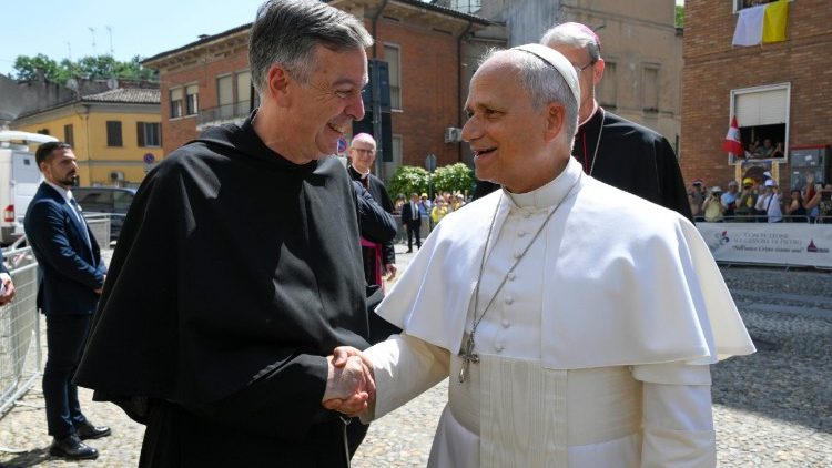 Leon XIV spotkał się z augustianami w Pawii