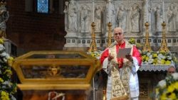 Papst Leo XIV. beim Wortgottesdienst in Pavia
