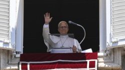 Pope Leo XIV during the Angelus