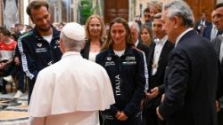 El Papa recibe a los miembros de la Federación Italiana de Natación.