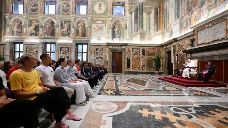 O Papa Le&atilde;o XIV na audi&ecirc;ncia &agrave; Federa&ccedil;&atilde;o Italiana de Nata&ccedil;&atilde;o