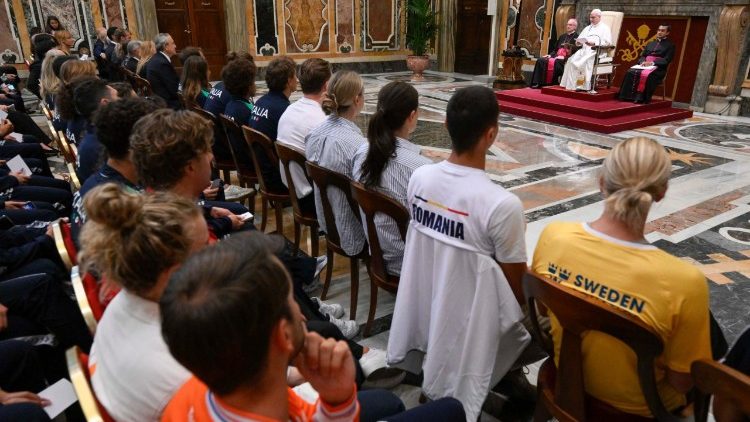 O Papa Le&atilde;o XIV na audi&ecirc;ncia &agrave; Federa&ccedil;&atilde;o Italiana de Nata&ccedil;&atilde;o
