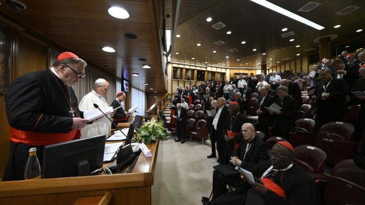 A moment during the closing of the Consistory