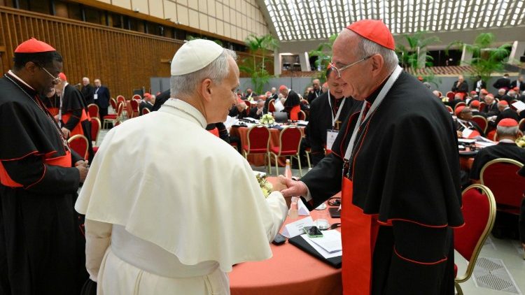 Il Papa con il cardinale Brislin, arcivescovo metropolita di Johannesburg 