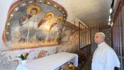 2026.07.22 Papa atembelea Madhabahu ya Utatu Mtakatifu ya Vallepietra.