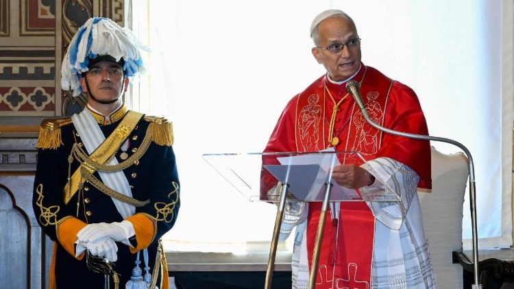Papa Lav XIV. na susretu s predstavnicima vlasti i civilnoga društva u San Marinu