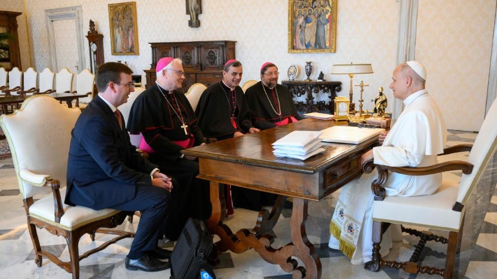 La Leon al XIV-lea, prezidiul Conferinței episcopale din Belgia.