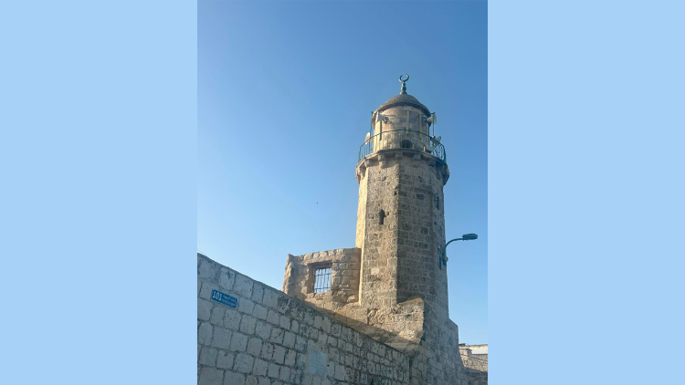 חלק מכנסיית העלייה העתיקה, שלאחר הכיבוש המוסלמי הפך למסגד
