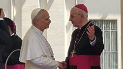 Abp Stanisław Budzik z Papieżem Leonem XIV