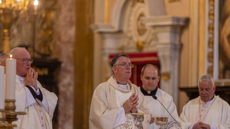 Archbishop James Checchio presides over the Mass for the members and staff of the Papal Foundation