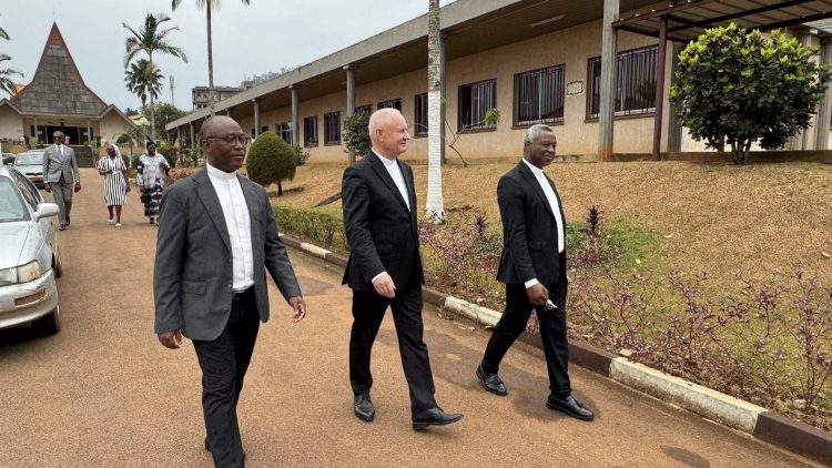 From left: Fr. Jean Paul Rene Ondua Omgba, Fr. Prof. Mirosław Kalinowski, Fr. Prof. Thomas Bienvenu Tchoungui