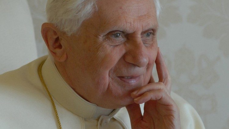 Portrait of the late Pope Benedict XVI  
