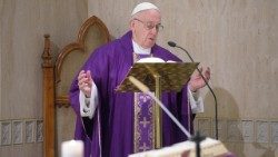 Pope Francis celebrates Mass at Casa Santa Marta