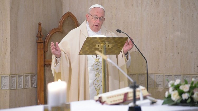 Franziskus bei der Frühmesse - eine Aufnahme von diesem Donnerstag