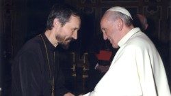 Владика Мілан Лах і Папа Франциск
