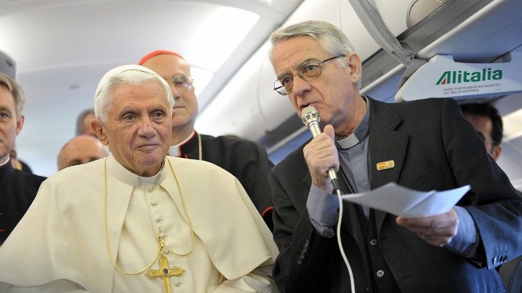 Papież Benedykt XVI i Federico Lombardi