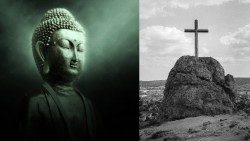 Símbolos cristiano y budista