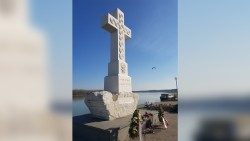 Spomen-križ na ušću Vuke u Dunav u Vukovaru