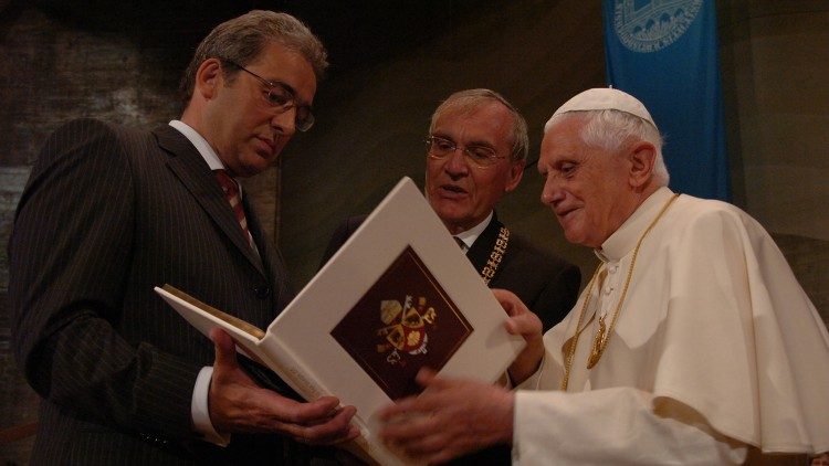 Papst Benedikt XIV. am 12.09.2006 in der Universität Regensburg
