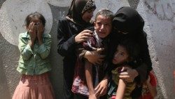  Crianças em zona de conflito na Faixa de Gaza. Foto: Vatican Media